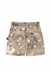 Shorts with oyster allover print for female KLA24059