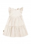 Dress beige with flower and ruffle SS23455