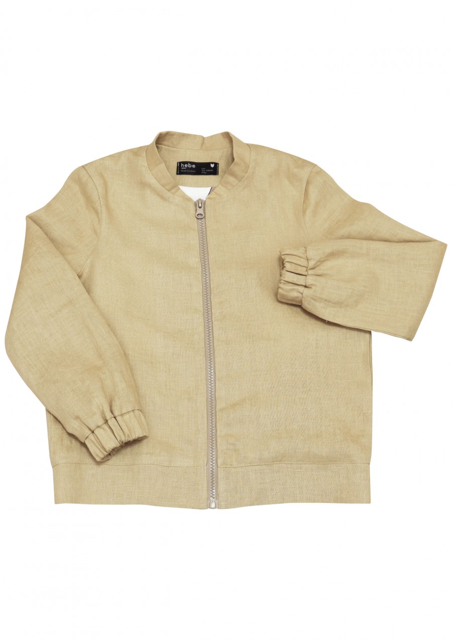 Bomber jacket beige with lining SS19124