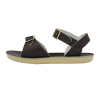 Salt-Water Surfer dark brown sandals, youth 1702M