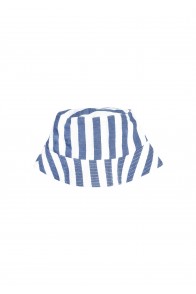 Sun hat with marine blue stripes for boys