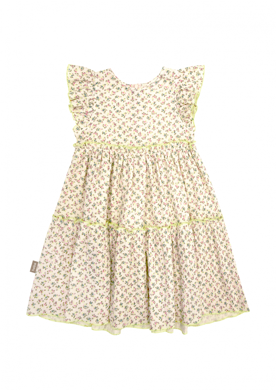 Dress with mint small floral print SS23297L