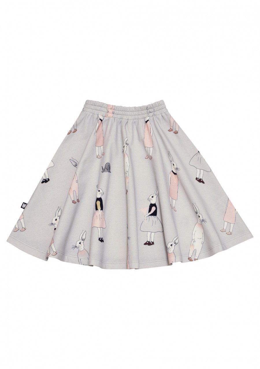 Skirt light grey with bunny print FW19130L