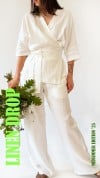 Pants white linen 0038_S25405