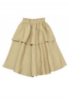 Skirts beige linen with ruffle SS19119L