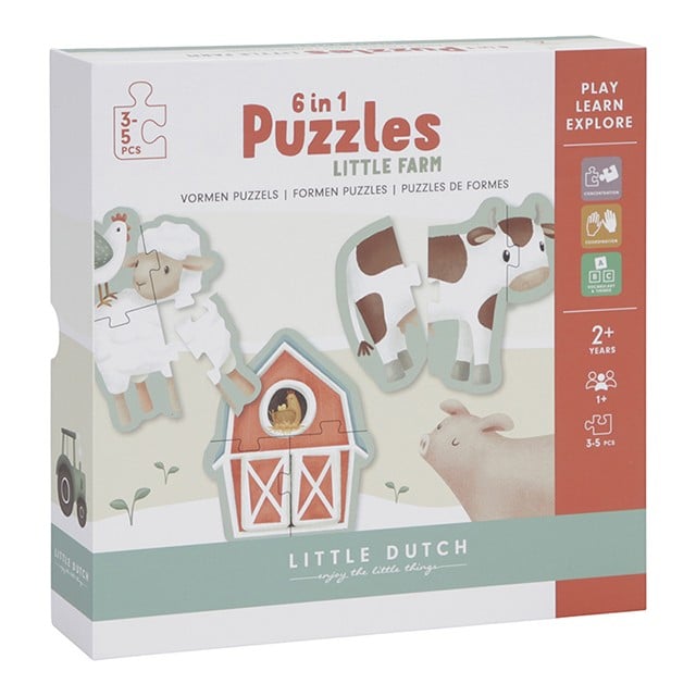 Puzzle 6 in 1 Little Farm LD7148