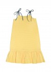 Dress yellow checkered with straps for female SS21269