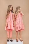 Dress pink with stripes and frill SS20060L