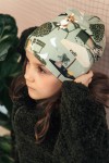 Hat with green park print FW21346