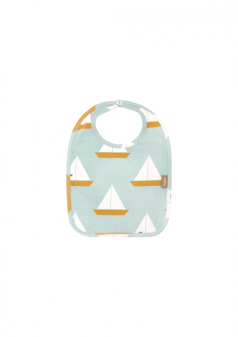 Baby bib with yacht print SS23333