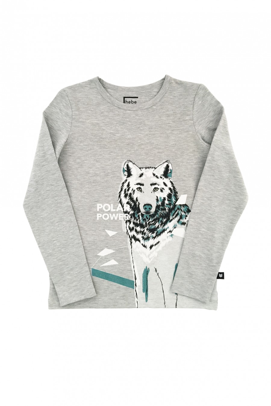 Grey top with wolf ZTO1003