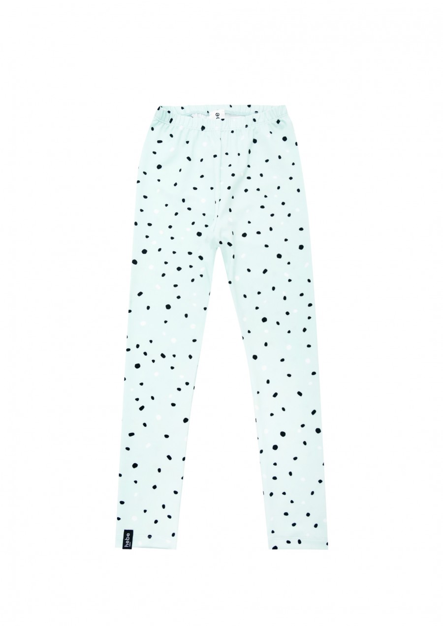 Yoga leggings light green with spot print SS24481