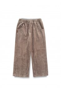 Pants velvet with pockets taupe
