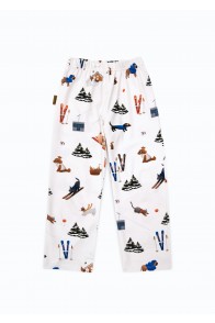 Pants with Winter Days print