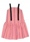 Dress pink with stripes and frill for female SS20061.01