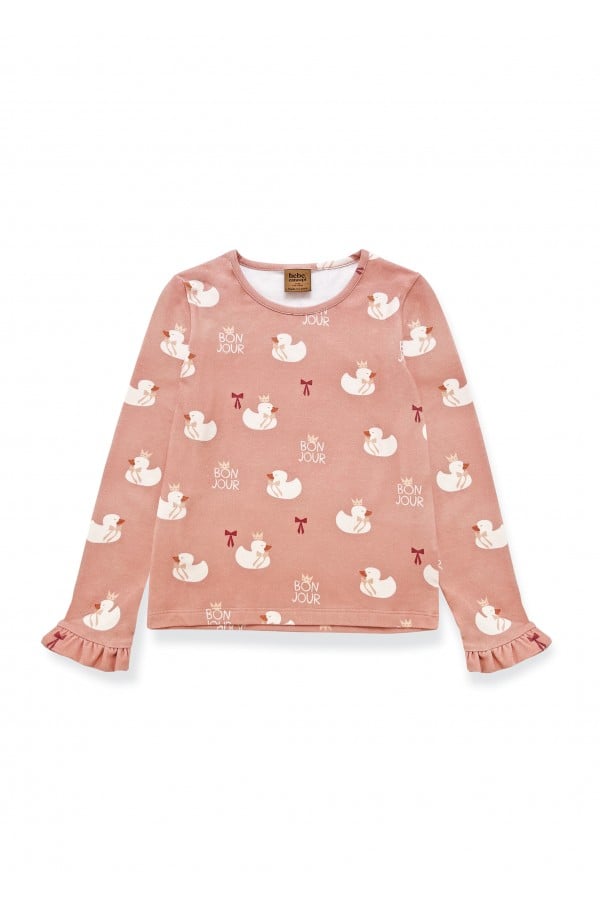 Top with all-over cat print 0181_F25153