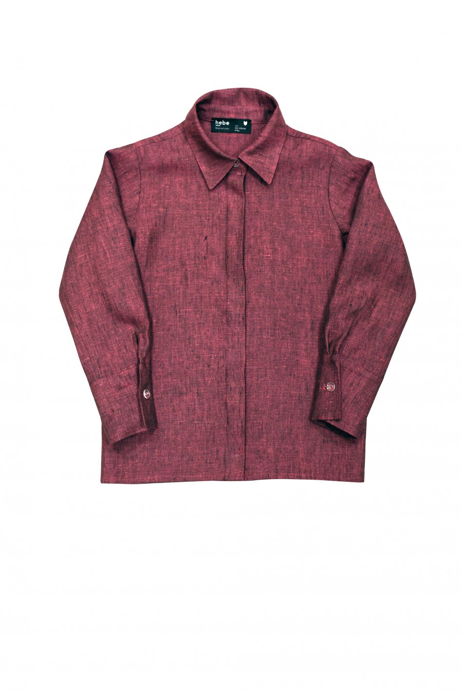 Dark pink linen shirt FW18135