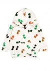 Hoodie off-white with ping pong print warm SS24471