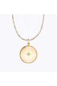 Pregnancy necklace Lucky Star (gold on cord)