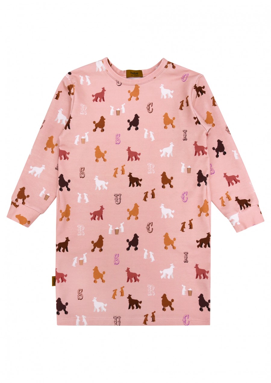 Sweatshirt dress with poodle print FW23099