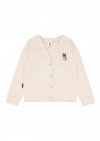 Warm jacket beige with embroidery pug FW21709L