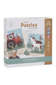 Little Dutch 4 in 1 puzzles ´Little Farm´ FSC