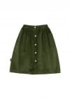 Skirt green corduroy with buttions FW23169