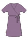 Wrap dress linen violet 3/4 sleves SS24349