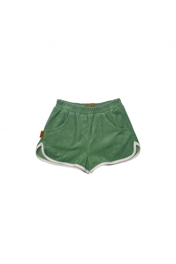 Shorts green terry loop 0126_S25125