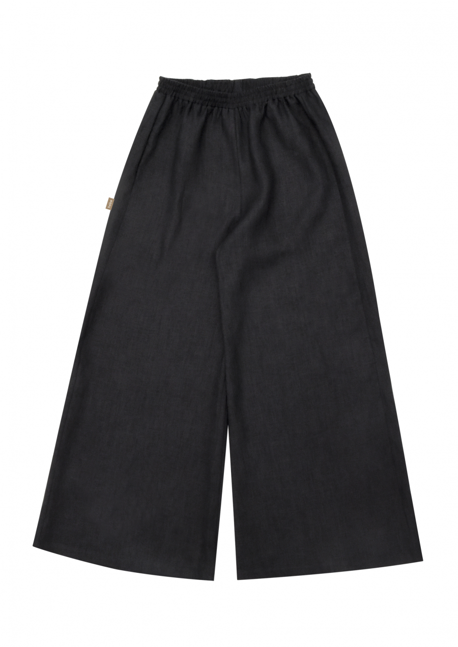 Pants black linen for female SS23359