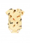 Body yellow with cats print SS24058