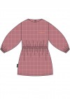 Blouse pink checkered with embroidrey bonjour for female FW21081
