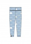 Leggings with high waist and blue sea print SS21315