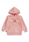 Hoodie pink with placment print 0130_F25124