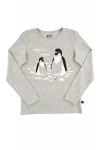 Light grey top with penguins MTO1007