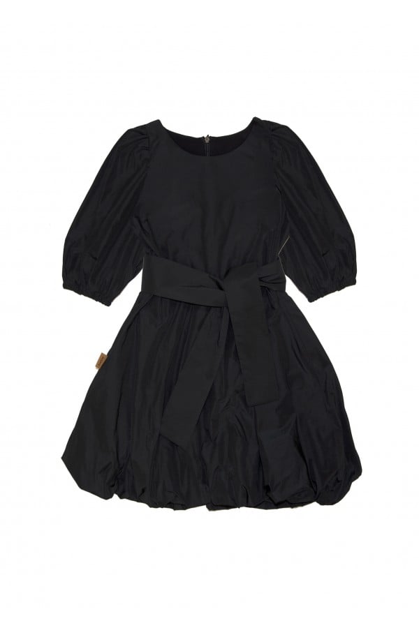 Dress black with bow FW24233