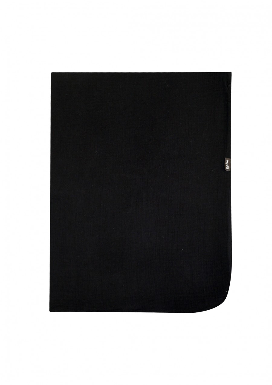 Blanket black muslin SS21249