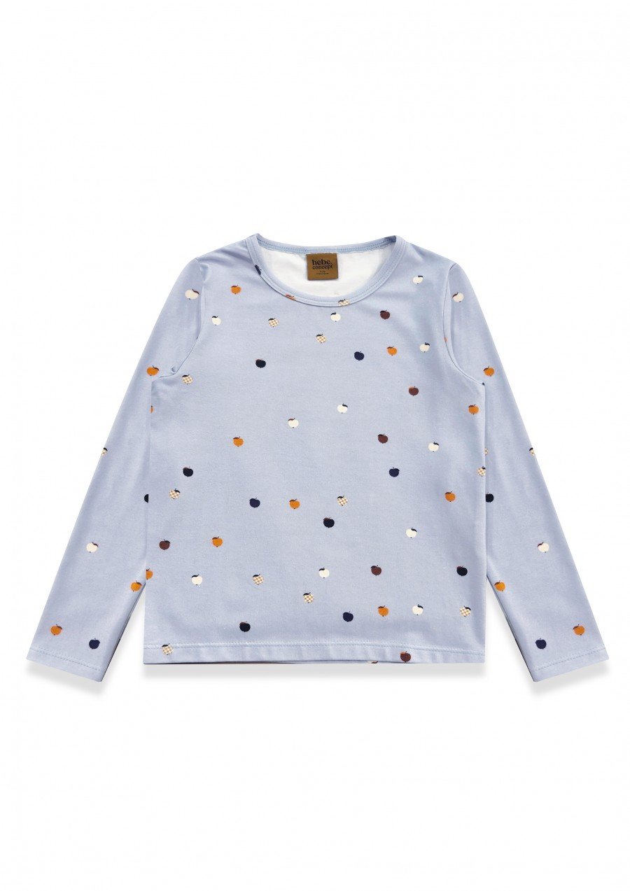 Top with all-over small apple print 0108_F25176 Top with all-over small apple print 0108_F25176