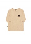 Top beige with cat, 3/4 sleeves BC18032