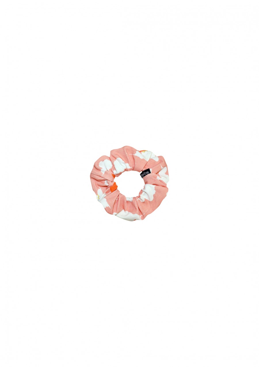 Scrunchy with pink cloud print SS21103