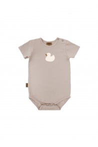 Baby body atmosphere short sleeves with duck print