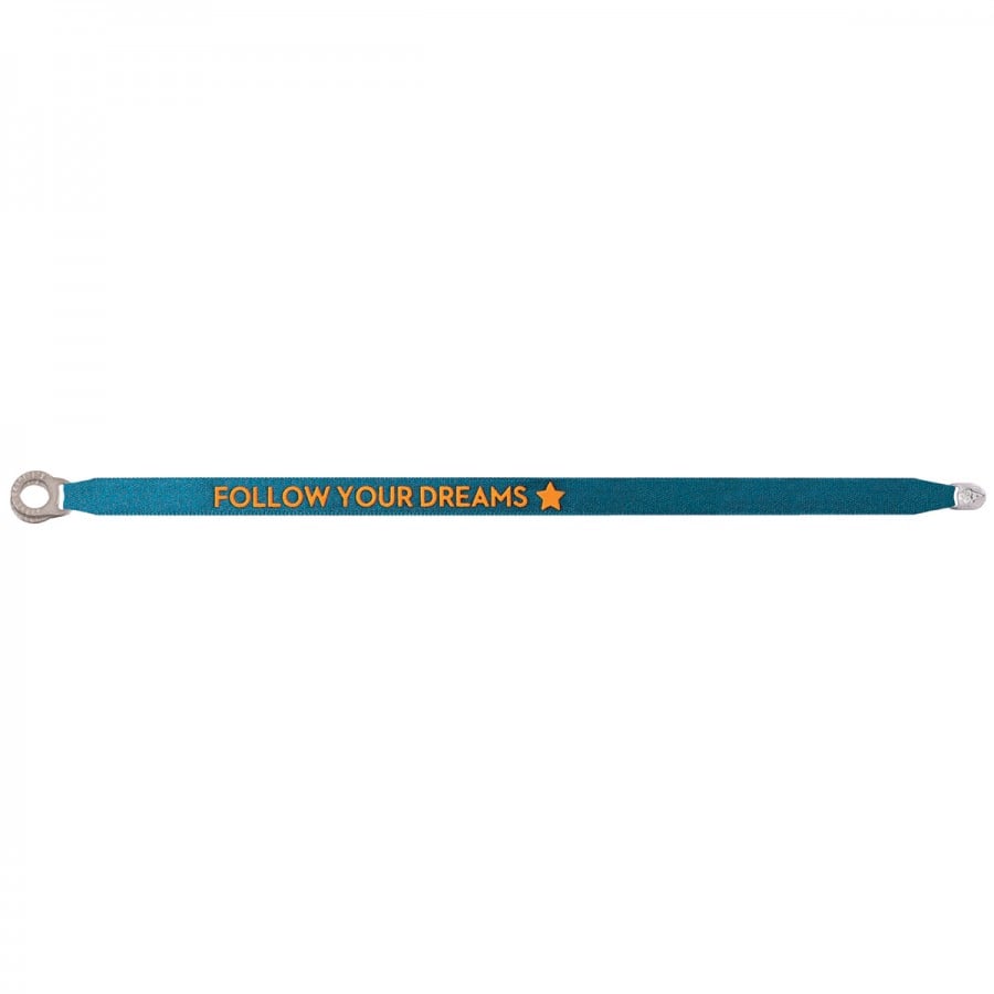 Satīna aproce dūmakaini zila FOLLOW YOUR DREAMS onesize STTB0035