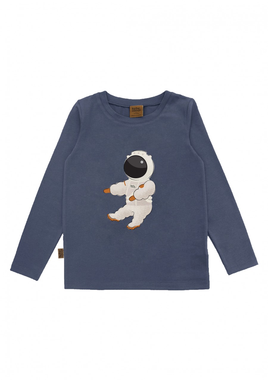 Tops zils ar astronauta druku FW24263