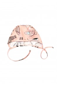 Jaundzumušo cepurīte ar rozā baseinu apdruku