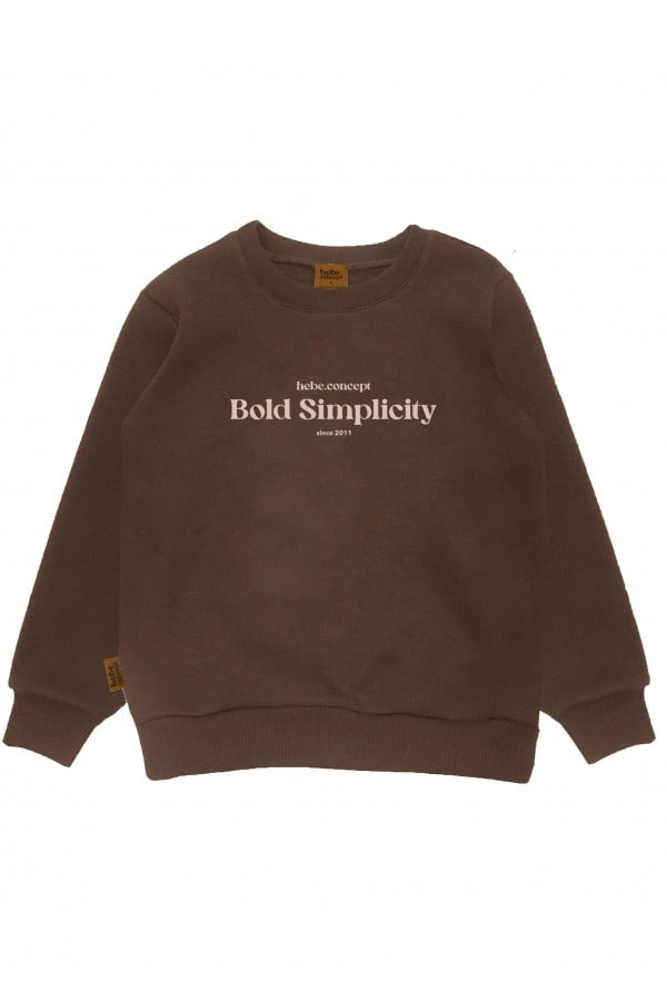 Džemperis kapučino ar druku "Bold Simplicity", pieaugušo FW24214