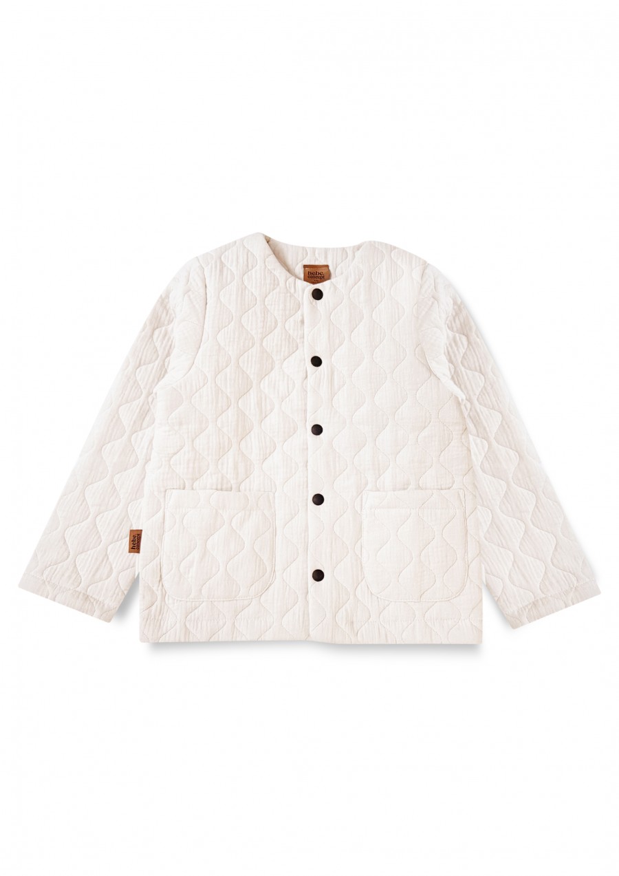 Jaka krēmkrāsas stepēta ar kabatām un pogām 0299_F25312