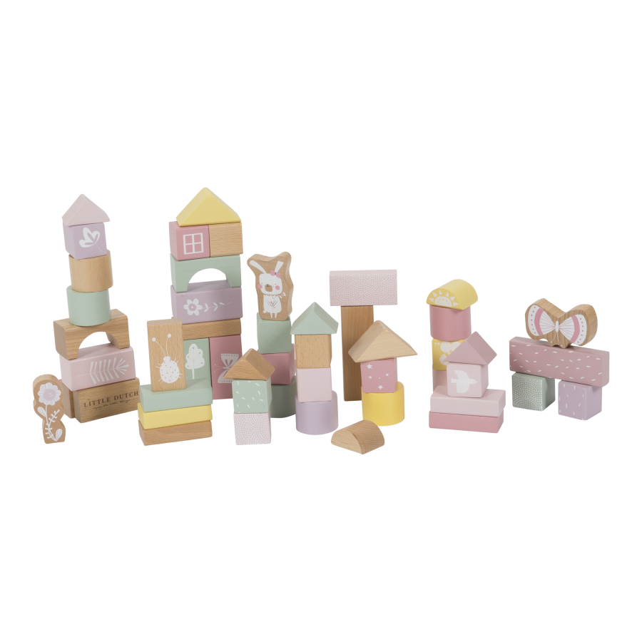 Little Dutch Rozā koka klucīšu komplekts- Piedzīvojums LD4412