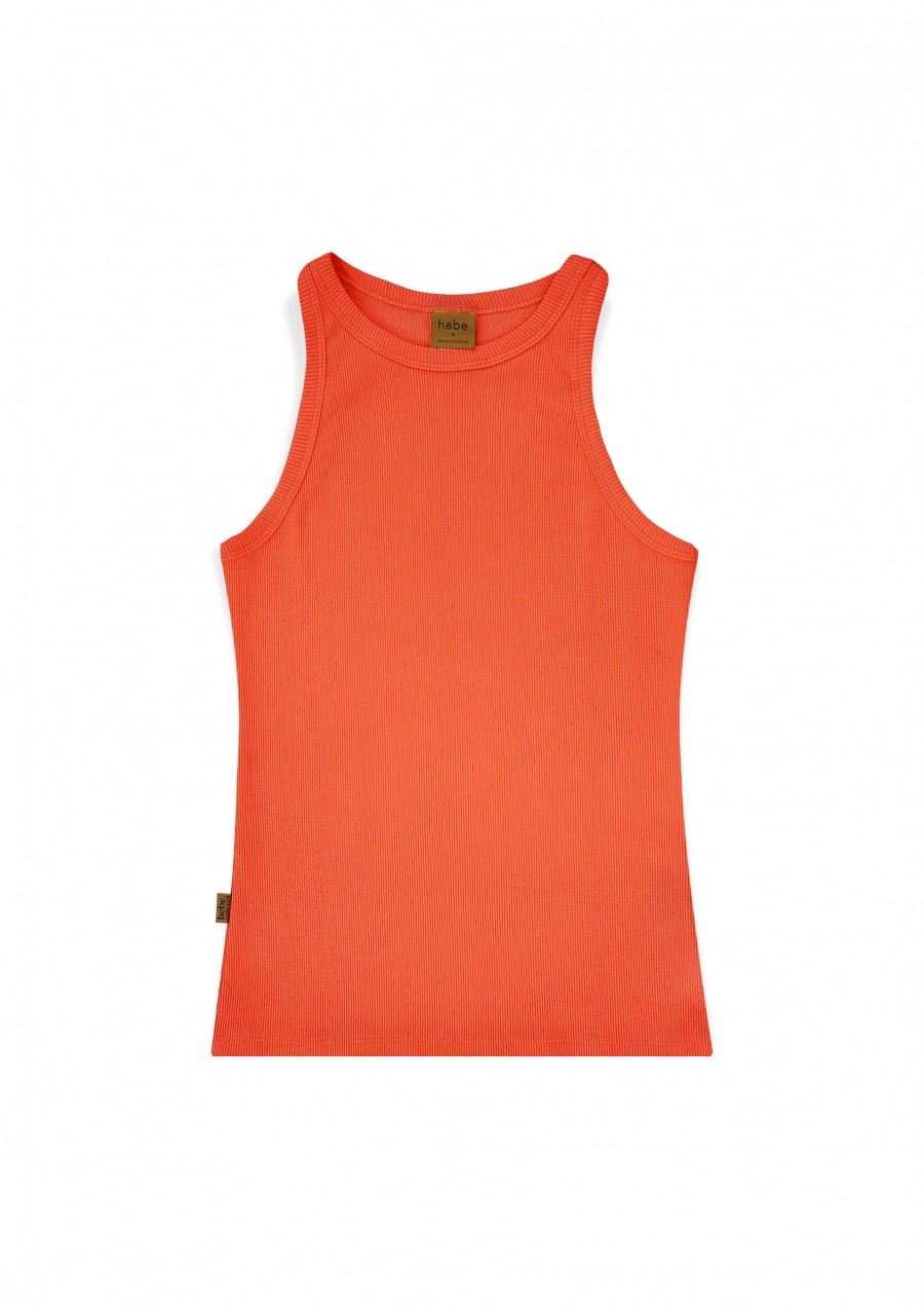 Tops rievots bez piedurknēm oranžs 0029_S25392