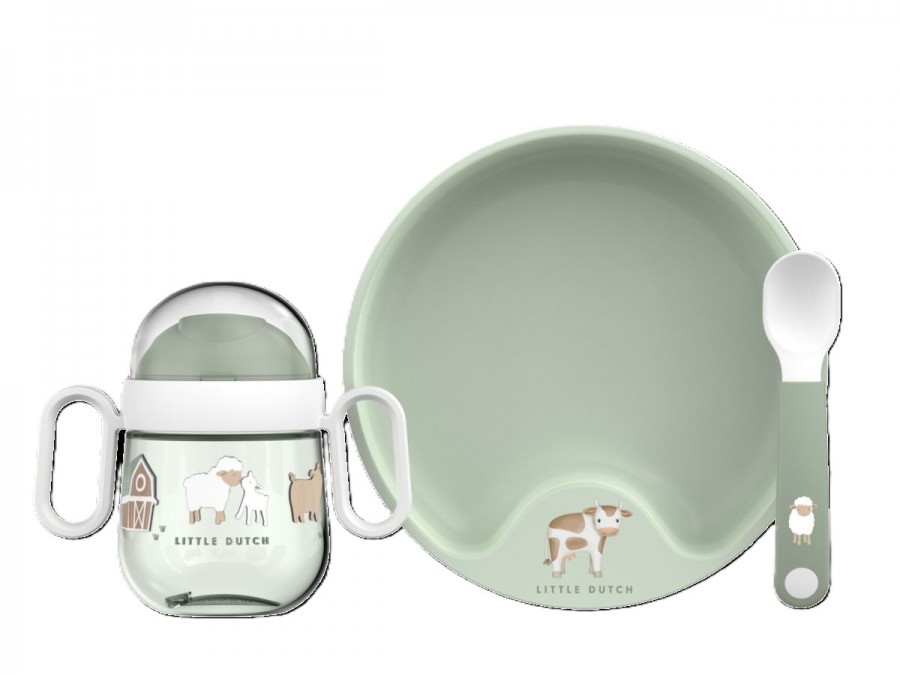 Little Dutch bērnu trauku komplekts 3 daļas ´Little Farm´ LD108040065399