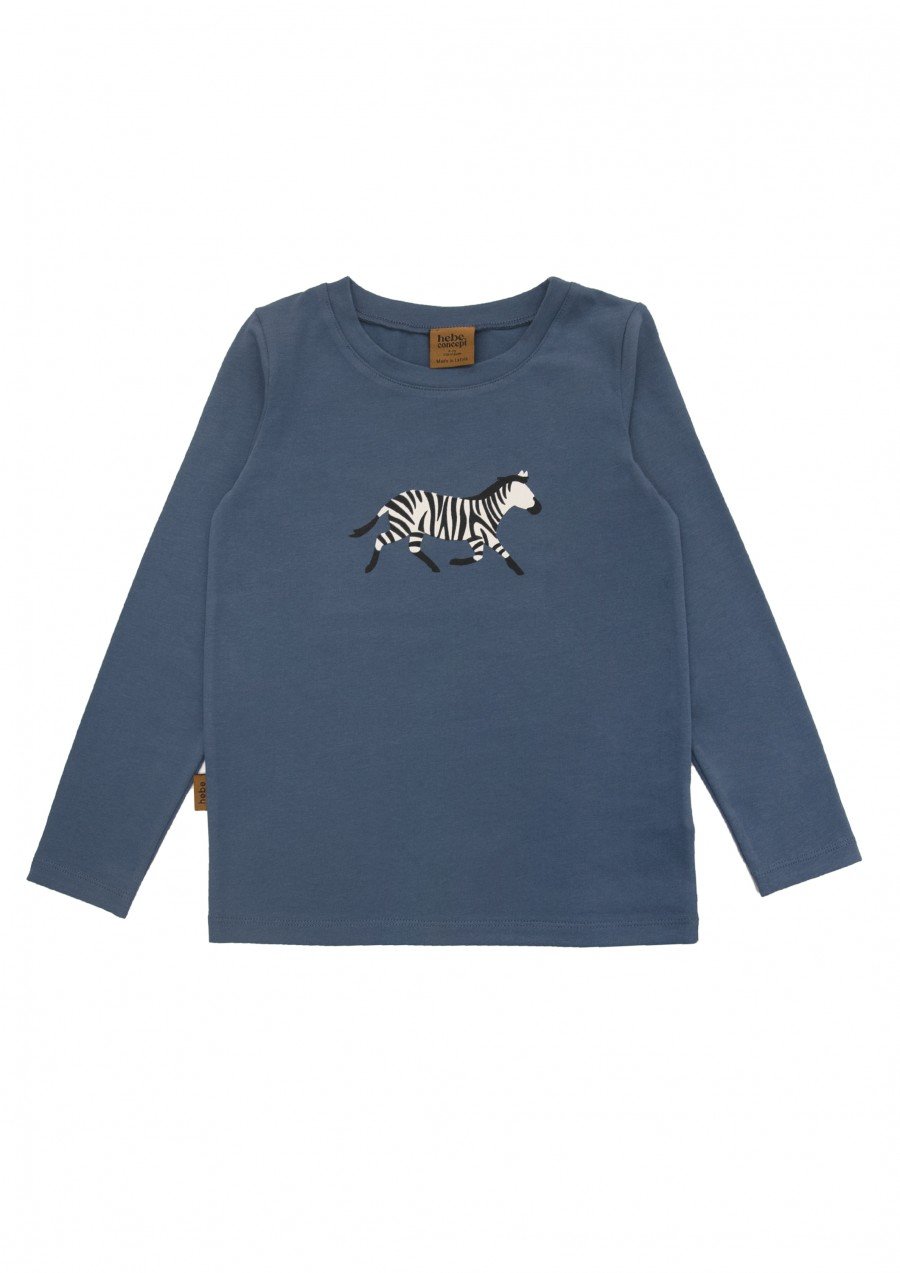 Tops zils ar zebras druku FW23337